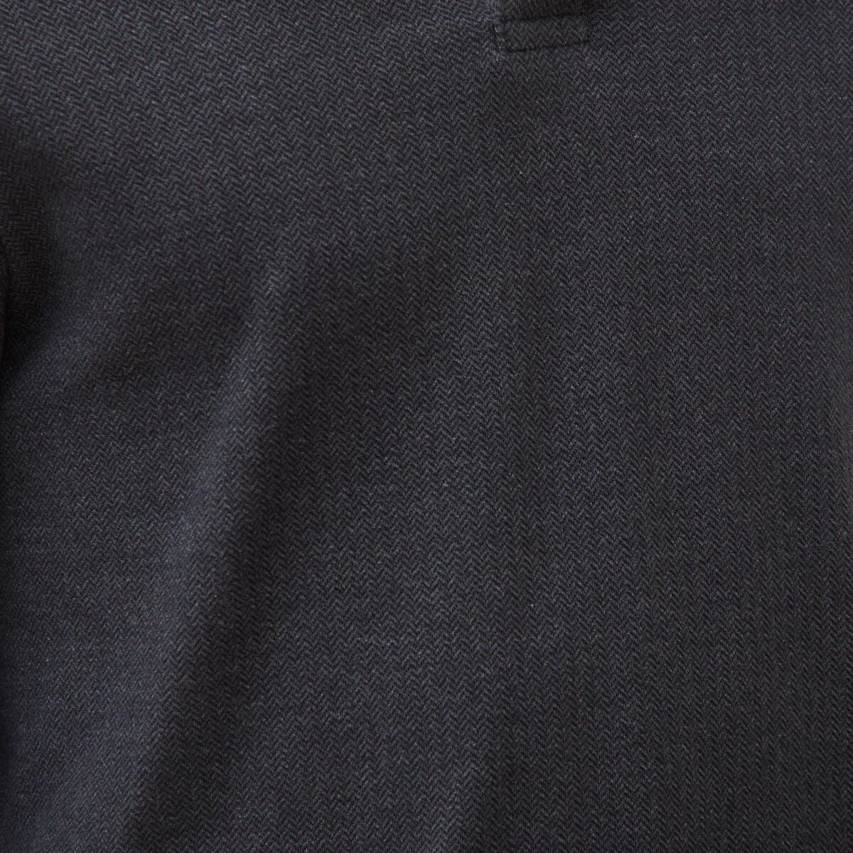 Polo manches longues noir homme