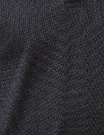 Polo manches longues noir homme