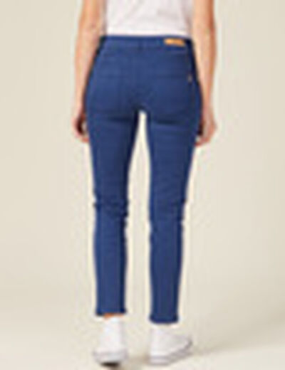 Pantalon slim 7/8ème bleu marine femme