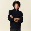 Pull col camionneur bleu marine homme