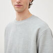 T-shirt ample col rond manches courtes gris homme