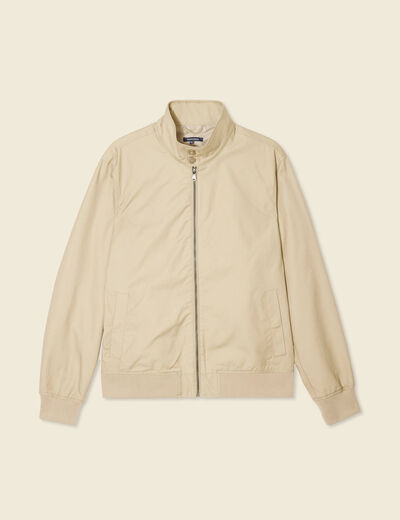 Blouson zippé col montant gris homme