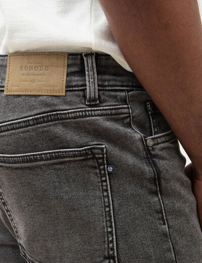 Jeans skinny tapered denim snow noir homme