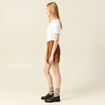 Jupe-short taille haute camel femme