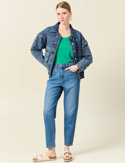 Débardeur éco-responsable vert turquoise femme