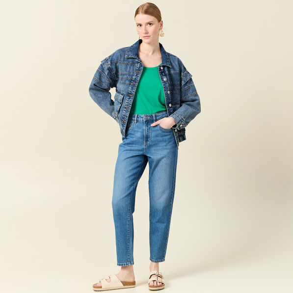 Débardeur éco-responsable vert turquoise femme