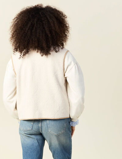 Gilet éco-responsable ecru femme