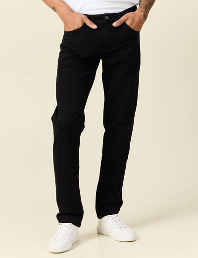 Jeans straight 5 poches denim noir homme