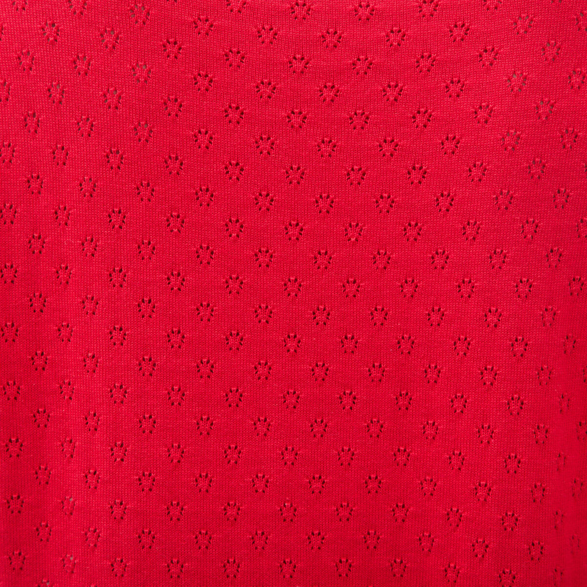 Pull col rond manches courtes rouge fonc&eacute; femme