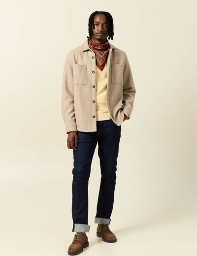 Pull éco-responsable jaune homme
