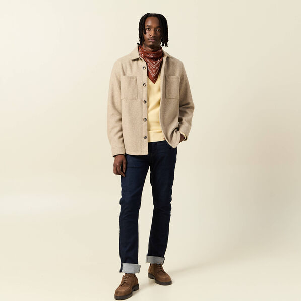 Pull éco-responsable jaune homme