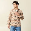Surchemise manches longues beige homme