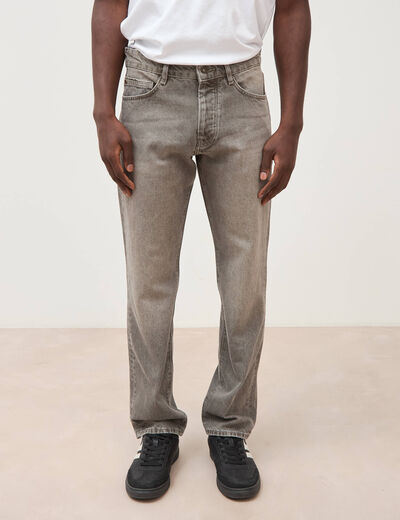 Jeans regular longueur 32 marron homme