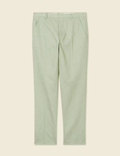 Pantalon chino vert olive homme