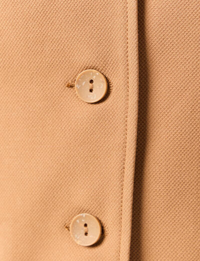 Gilet ajust&eacute; sans manches doubl&eacute; beige femme
