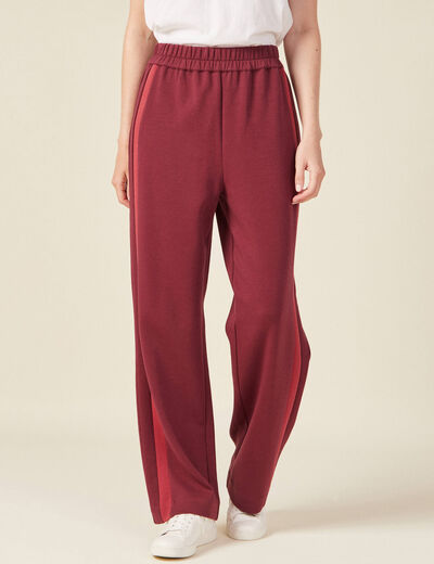 Pantalon jogging large prune femme