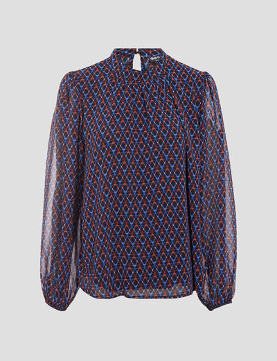 Blouse manches longues noir femme