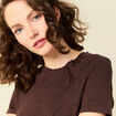 T-shirt éco-responsable marron femme