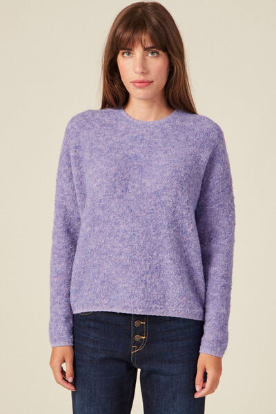 Pull éco-responsable violet femme
