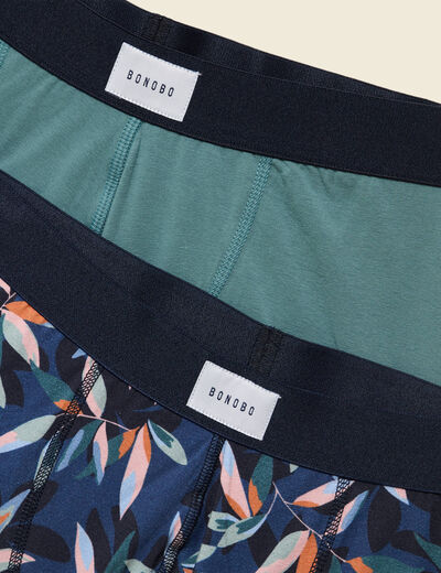 Pack de 2 boxers vert foncé homme