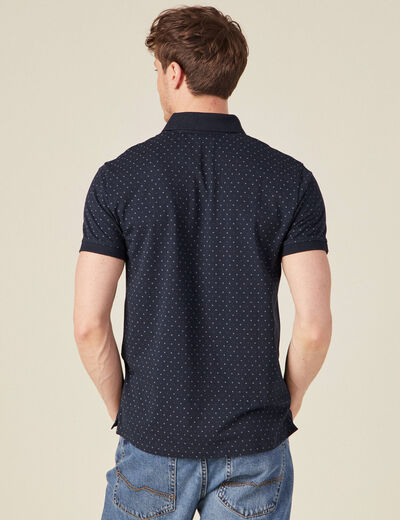 Polo éco-responsable bleu marine homme