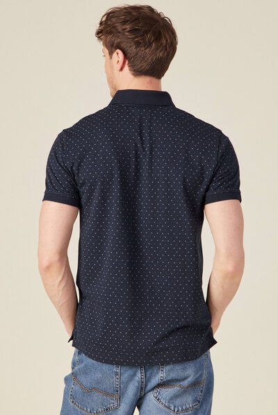 Polo éco-responsable bleu marine homme