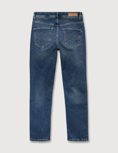 Jeans slim taille standard 7/8&egrave;me bleu femme