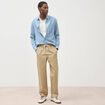 Pantalon coupe straight vert olive homme