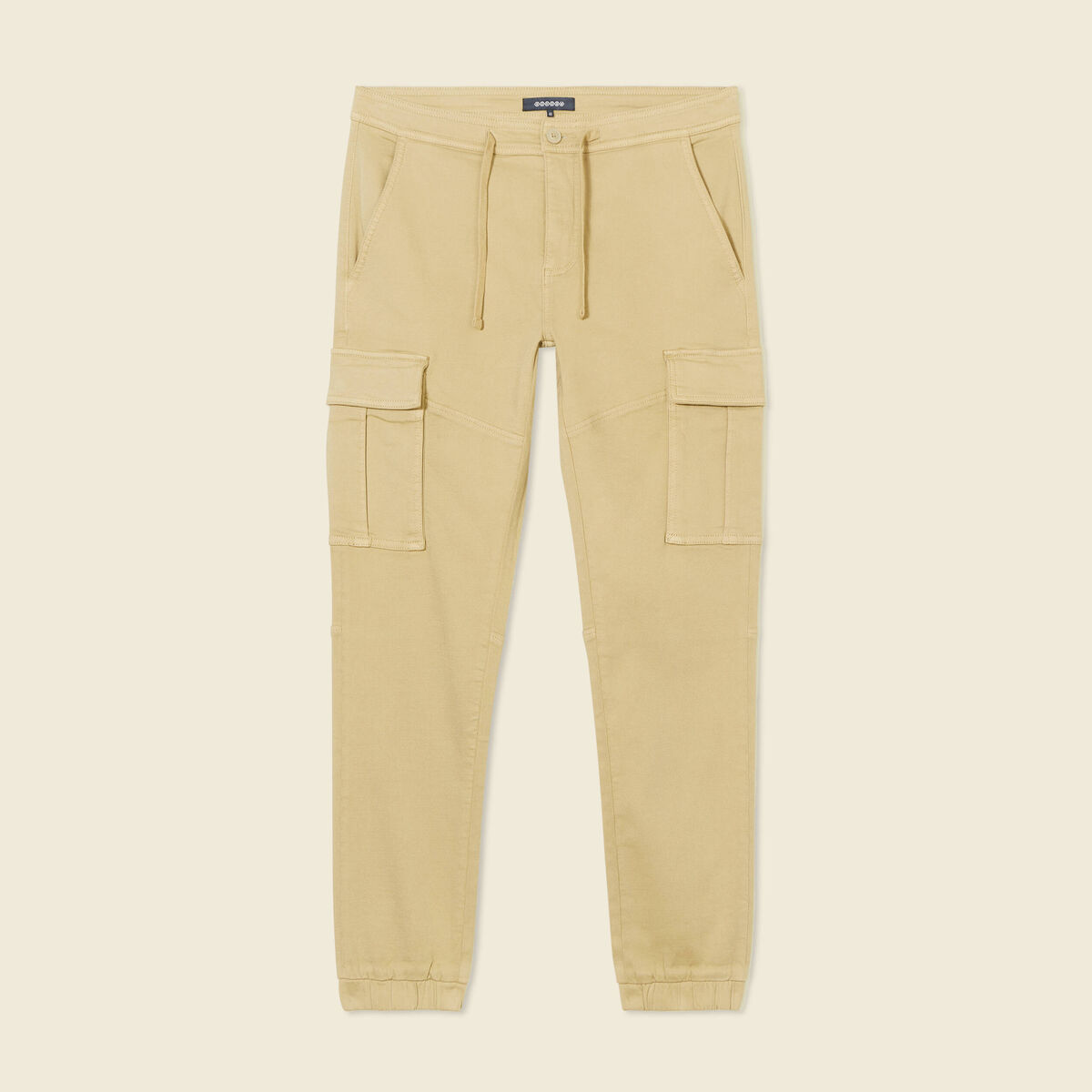 Pantalon battle bas resserr&eacute; beige homme