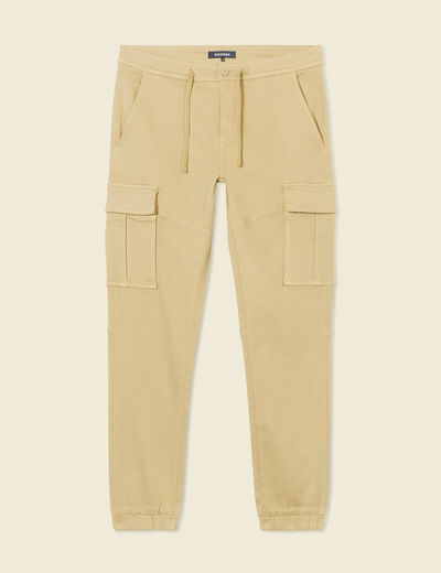 Pantalon battle bas resserré beige homme