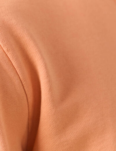 Sweat manches longues orange corail homme