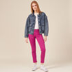 Pantalon slim 7/8ème violet clair femme