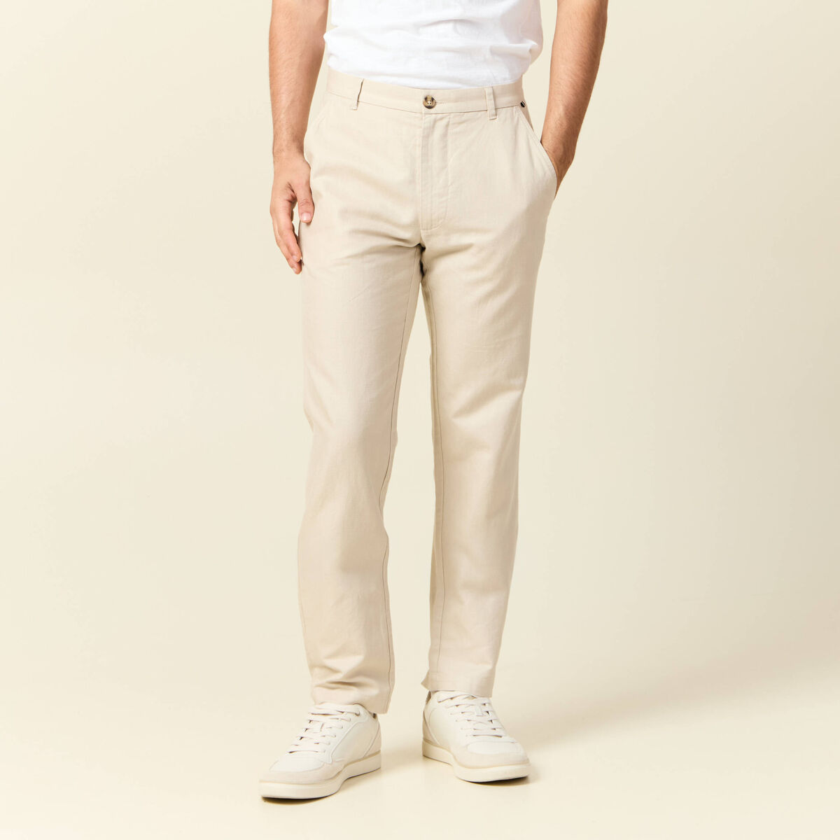 Pantalon chino sable homme