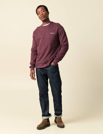 Sweat manches longues bordeaux homme