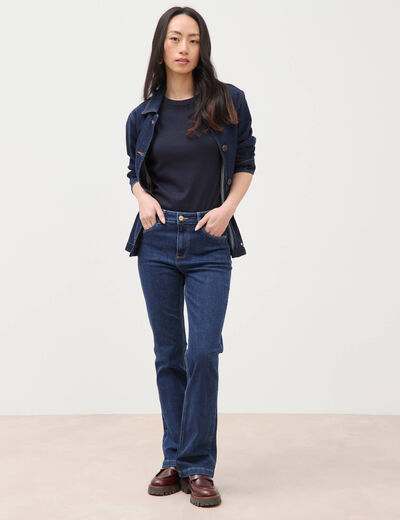 Jeans bootcut denim brut femme