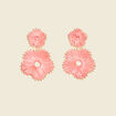 Boucles d'oreilles pendantes vieux rose femme
