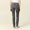 Jeans slim taille haute denim gris femme