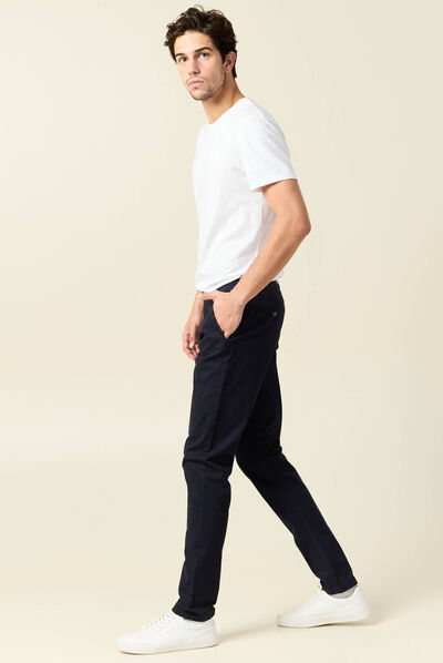 Pantalon slim Instinct chino bleu foncé homme