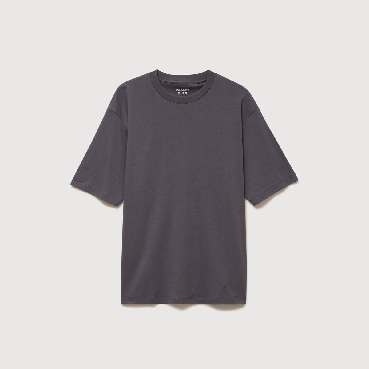 T-shirt manches courtes gris fonc&eacute; homme