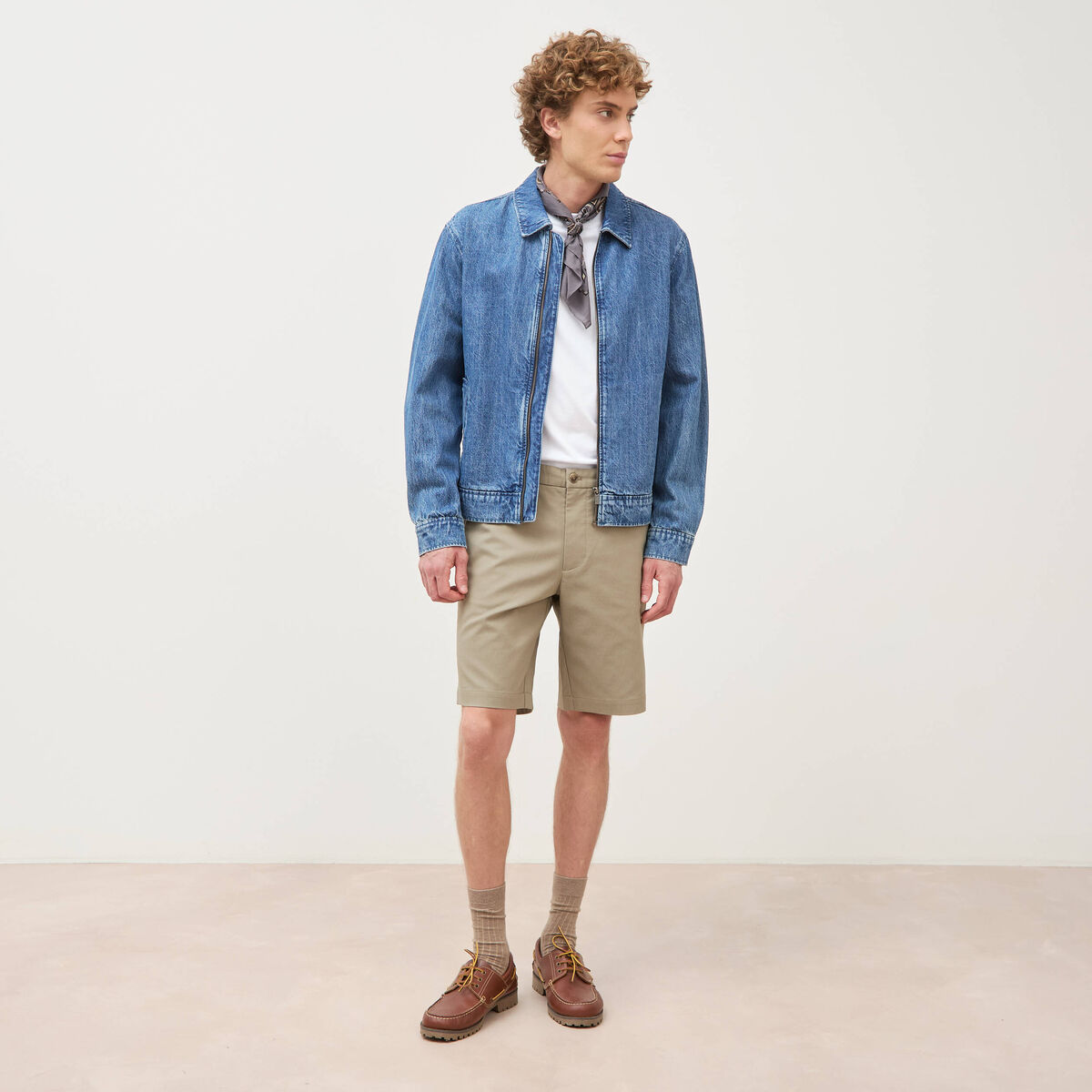 Bermuda vert kaki homme