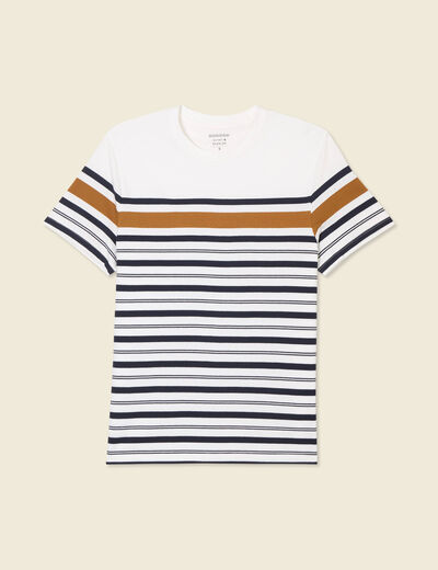 T-shirt manches courtes ecru homme