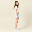 Short mom en jean denim bleach femme