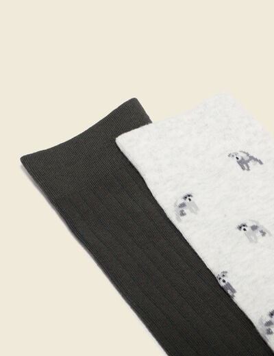 Lot 2 paires chaussettes ecru homme