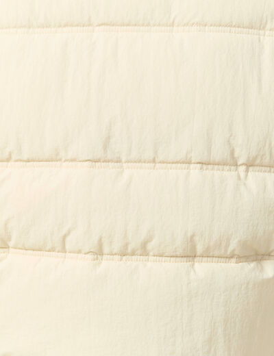 Doudoune droite courte creme femme