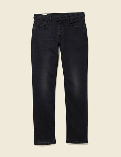 Jeans straight 5 poches denim noir homme