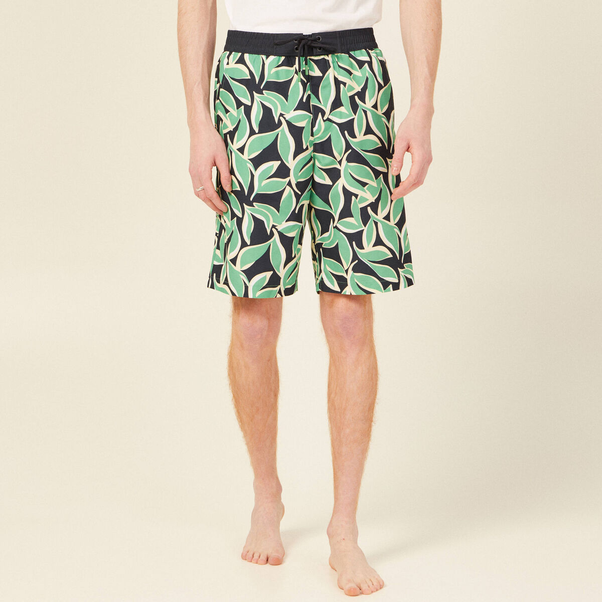 Bermuda de bain vert homme