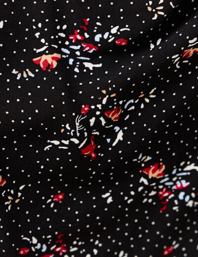 Jupe longue évasée noir femme