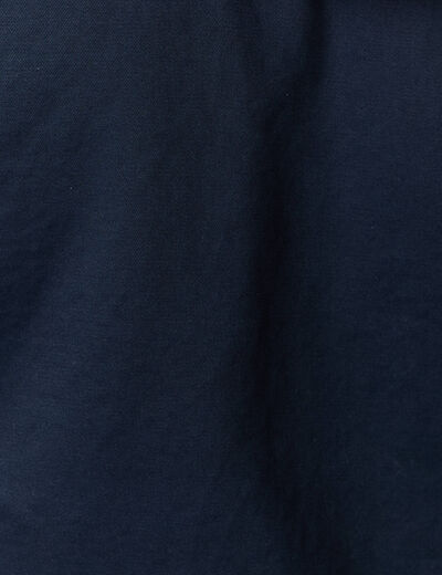 Blouson col montant à capuche bleu marine homme
