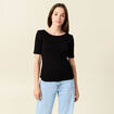 T-shirt manches courtes noir femme