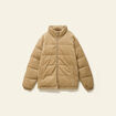 Doudoune col montant manches longues beige homme